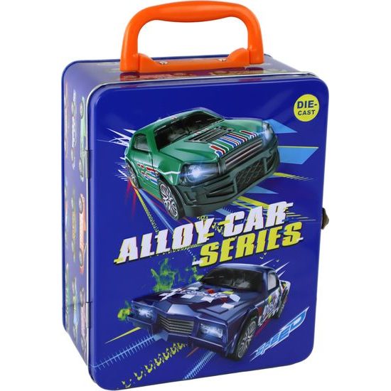 Sada 12 autíček v kovovém kufru