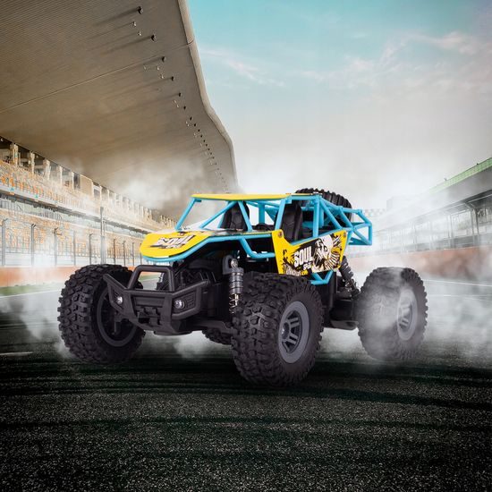 Terénní auto na dálkové ovládání Mountain Champion 1:18 modro-žluté