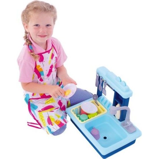 Dřez na mytí nádobí modrý s doplňky