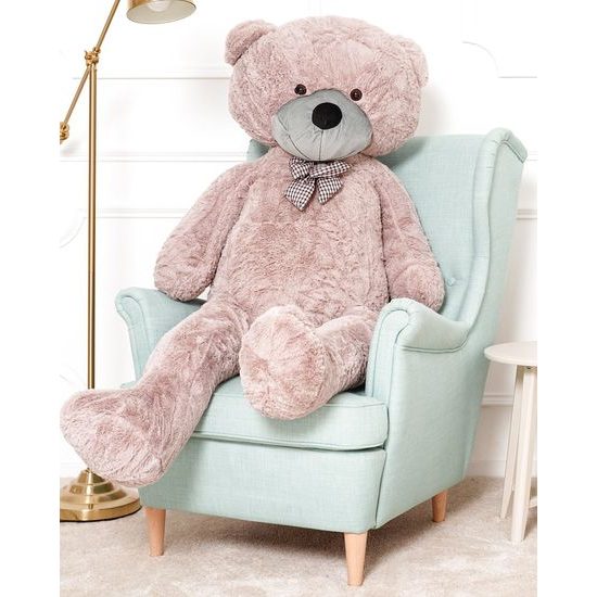 Plyšový medvěd Kvído 160 cm šedý