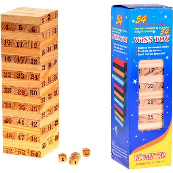 Dřevěné kostky JENGA věžová hra