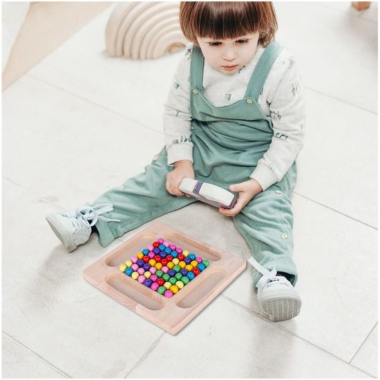 Dřevěná kuličková vkládačka pro děti Rainbow Ball