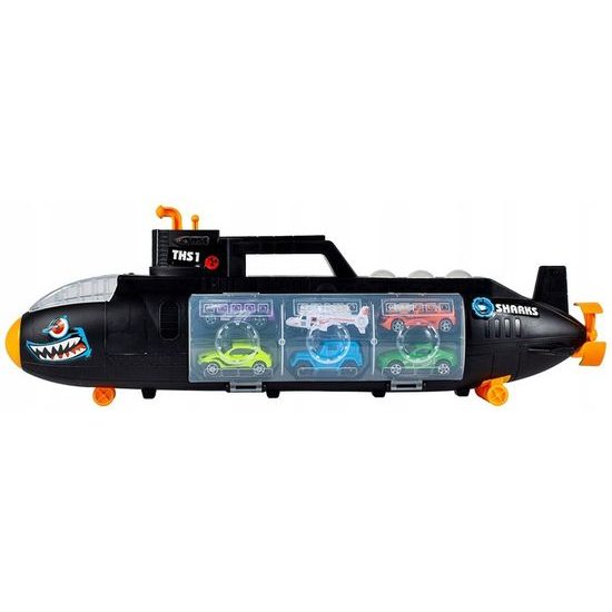Ponorka s autíčky a helikoptérou Shark Submarine