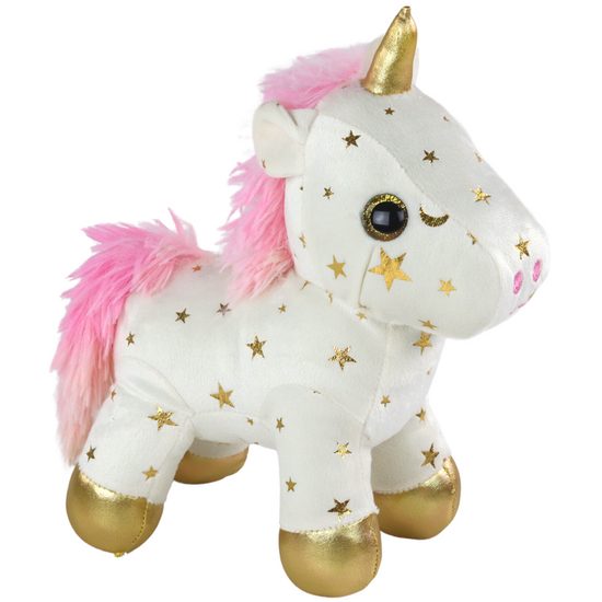 Plyšový jednorožec s miminkem a melodií Baby Kiddo - krémový