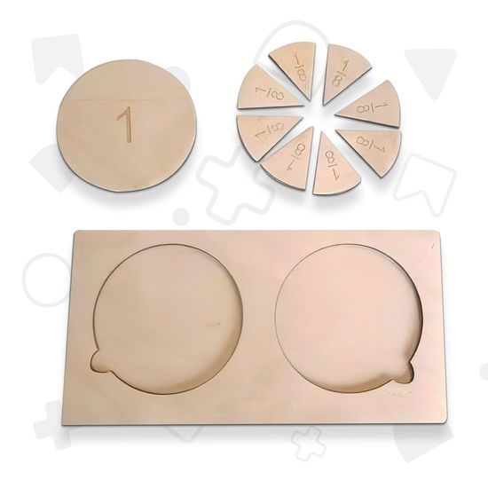 Zlomky - dřevěné puzzle