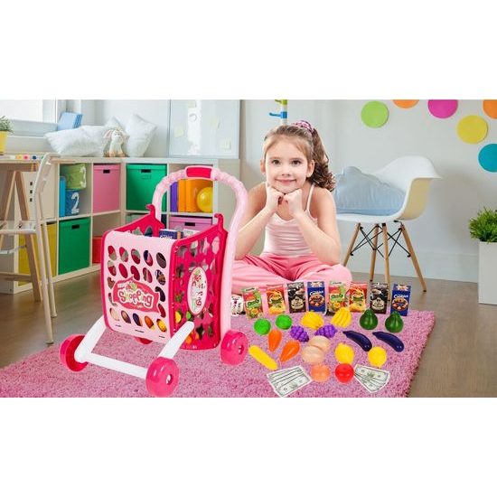 Dětský nákupní košík s příslušenstvím Shopping Chart 3v1
