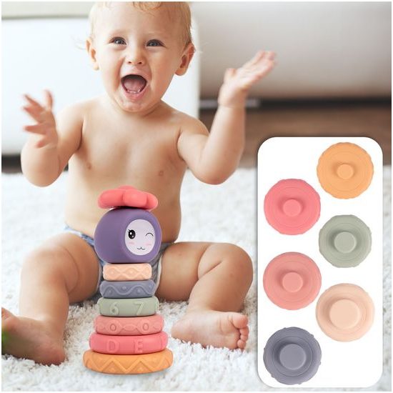 Senzorické kostky pro nejmenší Soft Jenga