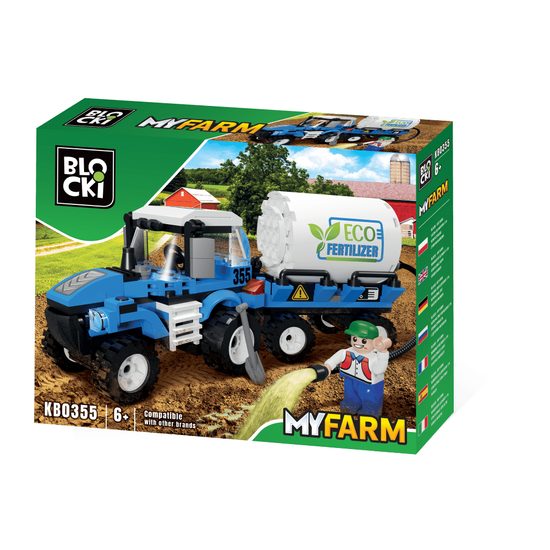 Blocki MyFarm stavebnice traktor s postřikovačem 170 dílků