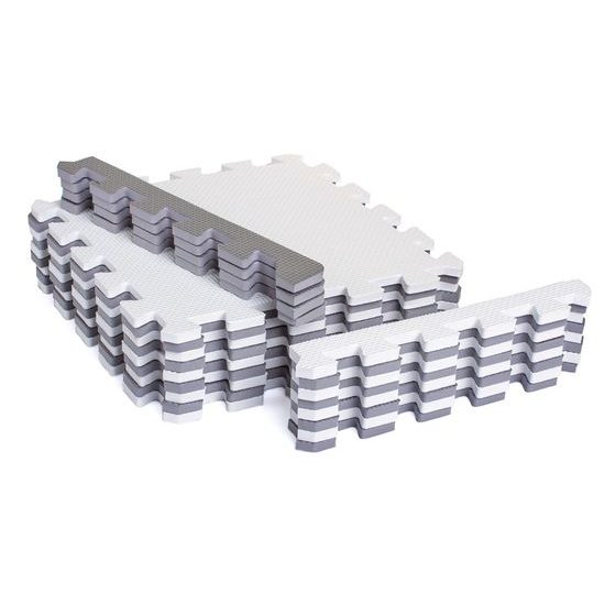 Doris pěnová puzzle hrací deka Happy Gray 90 x 90 cm