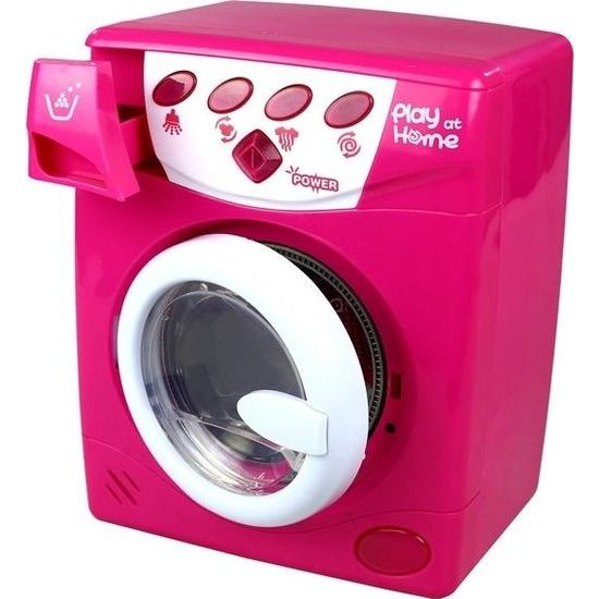 Dětská otevírací pračka na baterie Pink