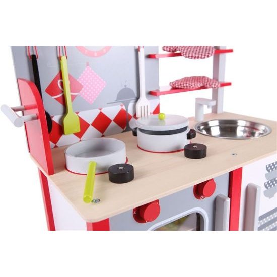Ecotoys dětská dřevěná kuchyňka s troubou