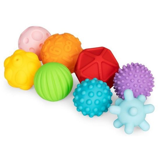 Haunger senzorické míčky pro nejmenší Textured Balls 8 kusů