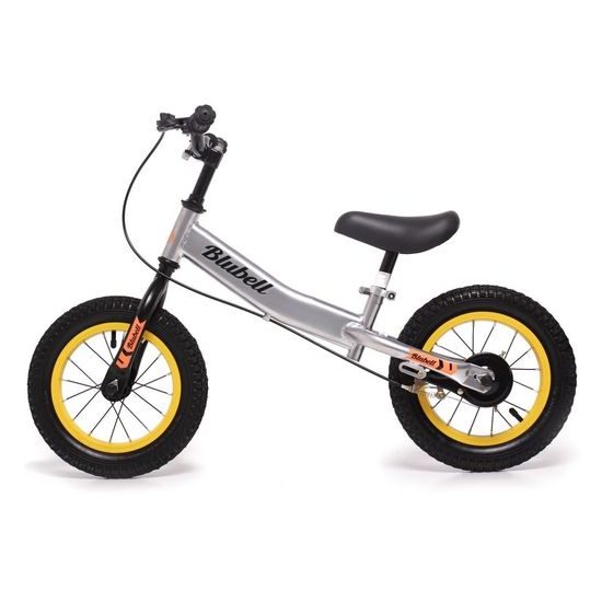 Dětské odrážedlo s nafukovacími koly 12" Rex stříbrno-žluté