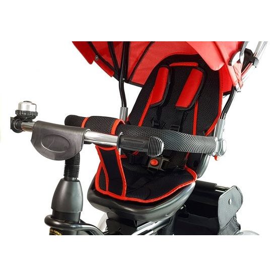 Majlo Toys tříkolka 2v1 s nafukovacími koly PRO600 červená