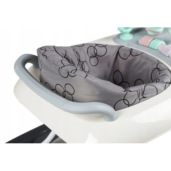 Ecotoys dětské chodítko s hračkami černo-bílé