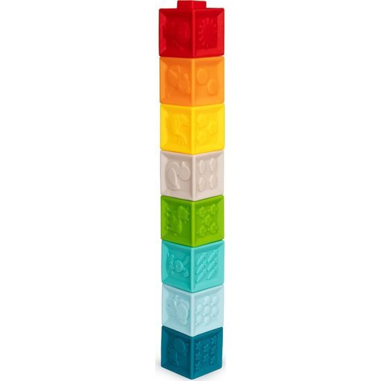 Haunger senzorické kostky pro nejmenší Textured Blocks 8 kusů