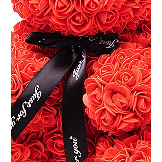 Králíček z růží červený Rose Bunny 50 cm