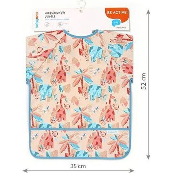 Dětský bryndák s dlouhým rukávem - oranžová jungle