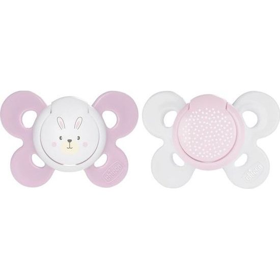 CHICCO Dudlík celosilikonový Physio Comfort 0-6m 1ks dívka