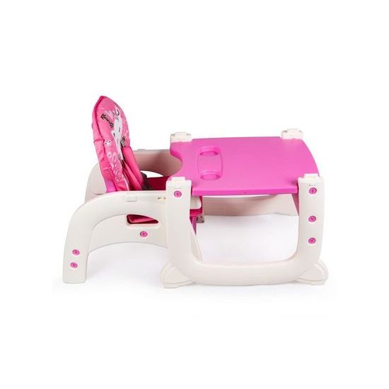 SMONTOVÁNO Ecotoys jídelní židlička 2v1 Kočička růžová