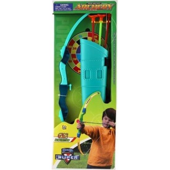 Luk + 3 šípy s přísavkou v toulci - modrý