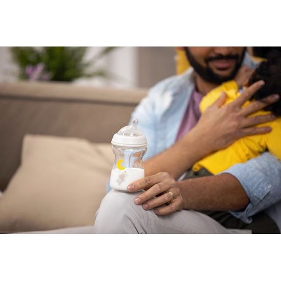 CHICCO Láhev kojenecká Natural Feeling 250ml, 0m+ Sklo