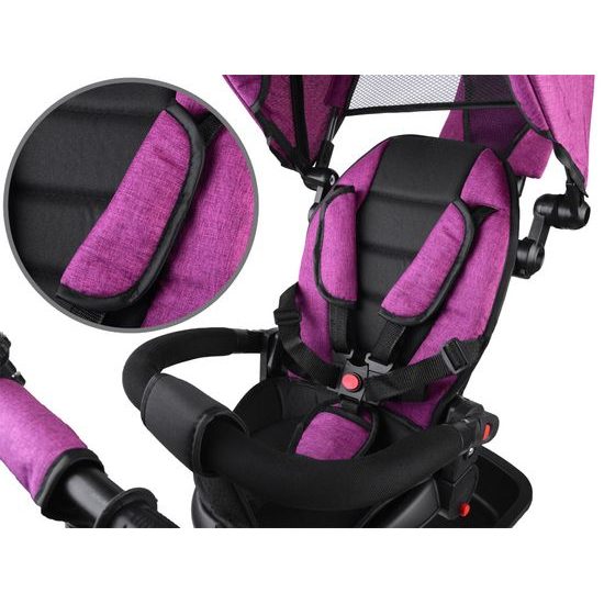 Dětská tříkolka Tiny Bike s otočným sedadlem 3v1 růžová