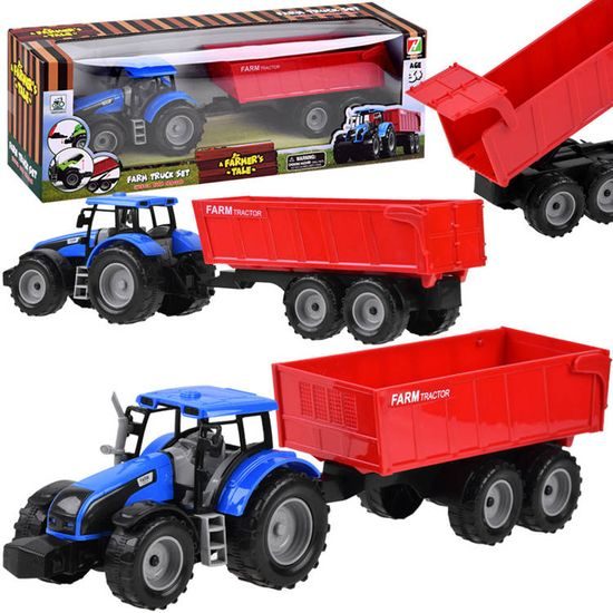 Dětský traktor na setrvačník s vlečkou Farmer Tale