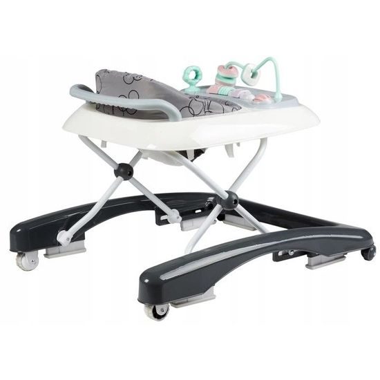 Ecotoys dětské chodítko s hračkami černo-bílé