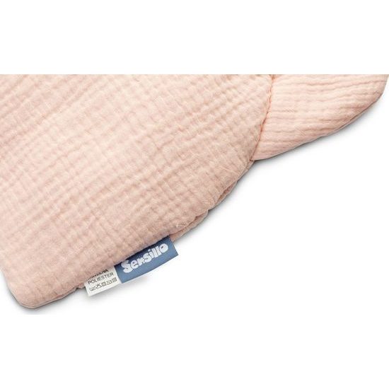 Mušelínová poduška do kočárku růžová