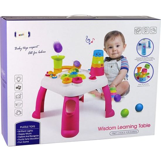 Interaktivní výukový stůl Skluzavka na balónky pink