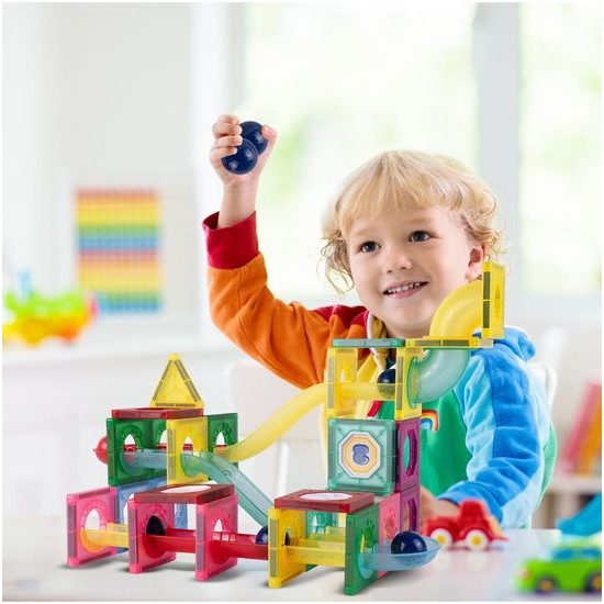 Magnetická stavebnice se skluzavkou Magnet Blocks 78 dílů