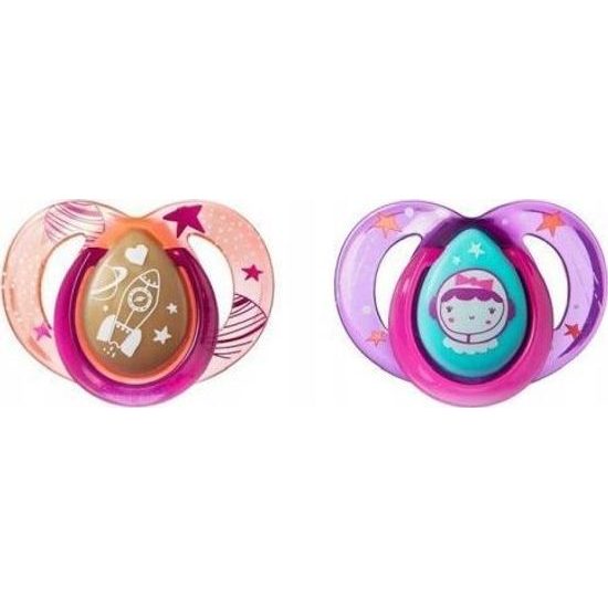 Tommee Tippee Šidítko C2N silikon night 2ks 6-18m