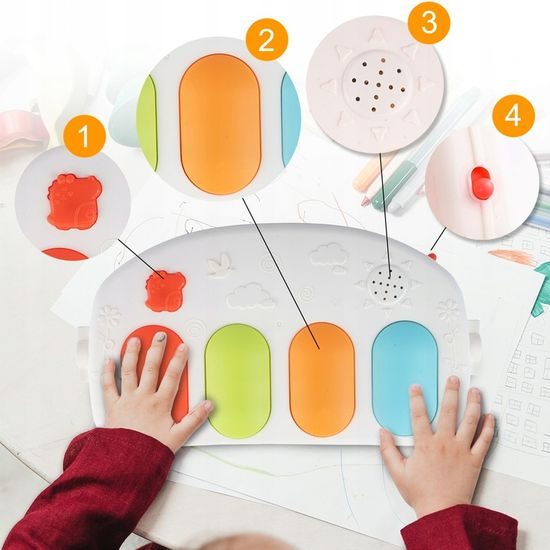 Dětská hrací deka s piankem Ocean - modrá