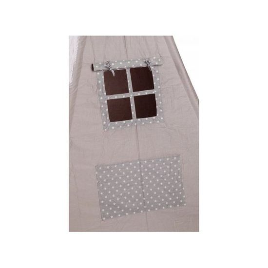 Ecotoys dětský indiánský stan TeePee Šedé hvězdičky