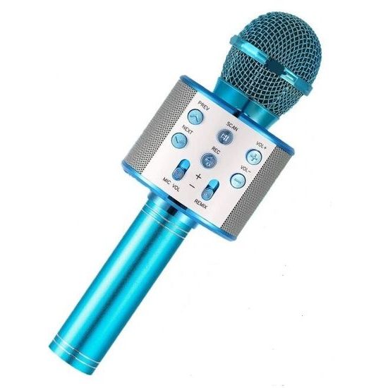 Bezdrátový karaoke mikrofon Hifi Speaker modrý