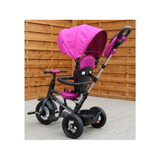 Majlo Toys dětská tříkolka Discovery 380 nafukovacími koly růžová