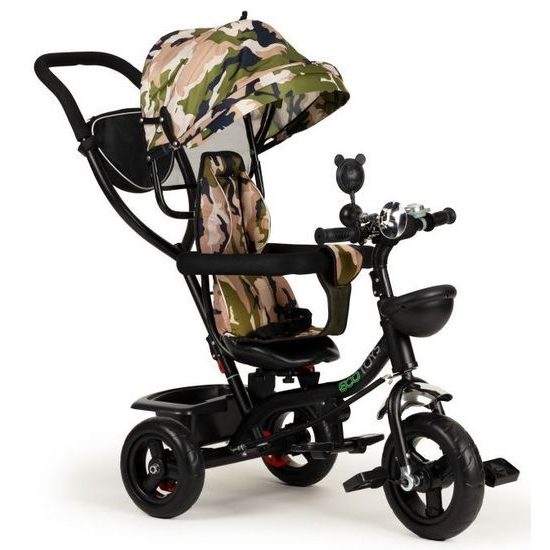 Ecotoys dětská tříkolka s otočným sedadlem 2v1 camo