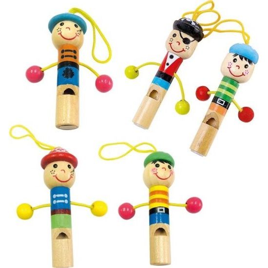 Dřevěná píšťalka panáček s poutkem