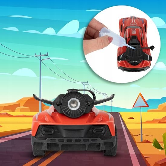 Autíčko na dálkové ovládání s kouřovým efektem Speed X 1:20 červené