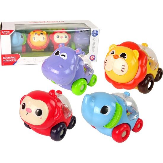 Sada autíček ve tvaru zvířat s kuličkami