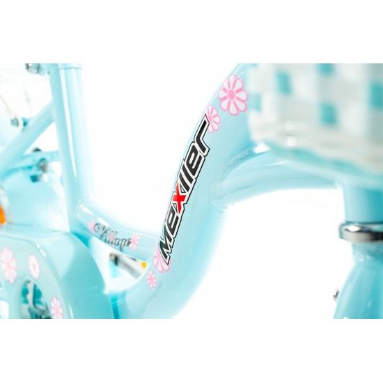 Dětské kolo Mexller Village s vodící tyčí blankytná 12"