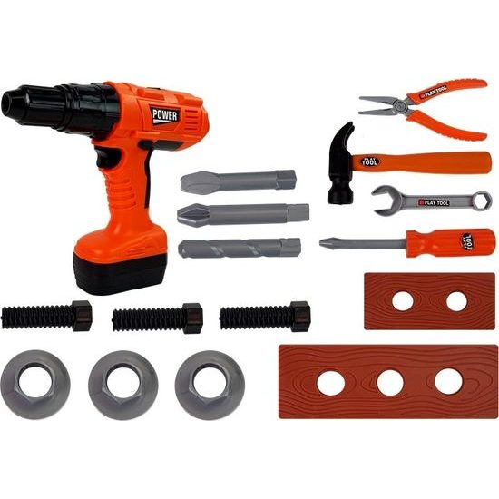 Sada dětského nářadí s vrtačkou na baterie v tašce Tool Set