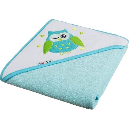 Dětská osuška s kapucí, Sovička modrá