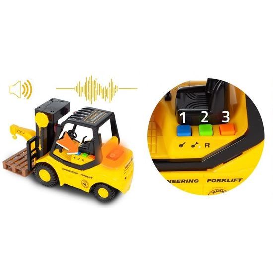 Vysokozdvižný vozík se světly a zvuky City Service 1:16