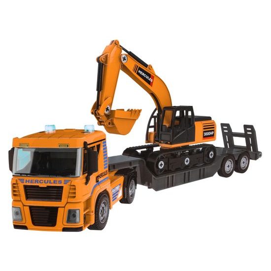 Šroubovací nákladní auto s bagrem a vrtačkou na baterie DIY Trailer