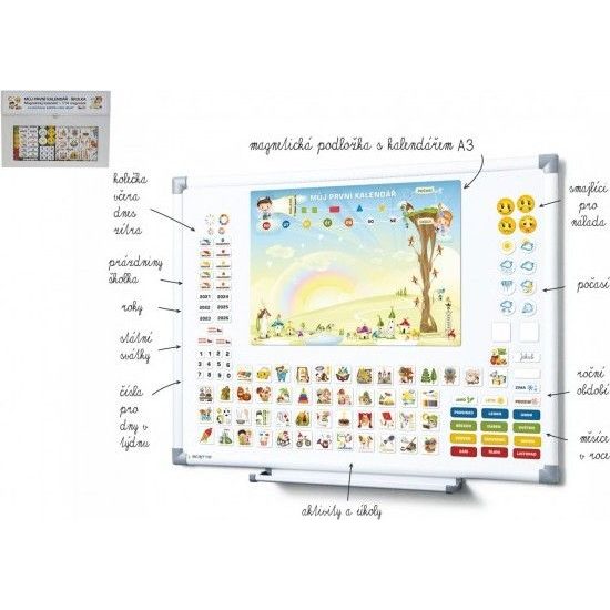 Kalendář magnetický - Školka 114ks magnetek