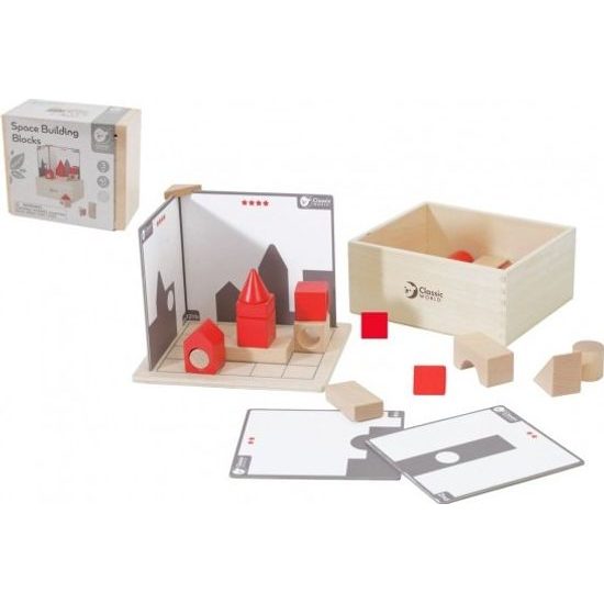 Dřevěná skládanka stavebnice Vesmír 41ks