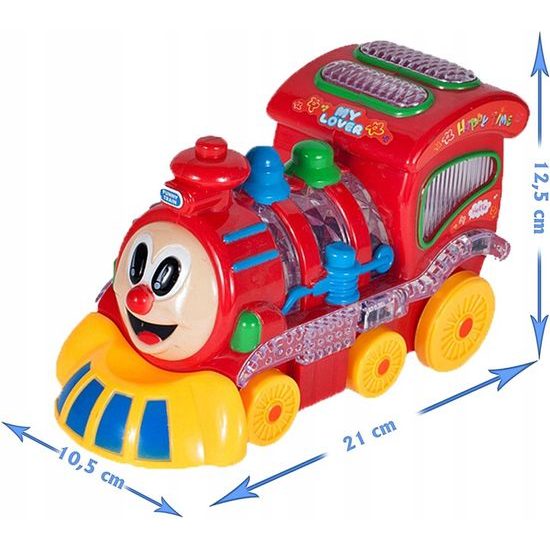 Multifunkční lokomotiva se světlem a zvukem ChoChoo Loco červená