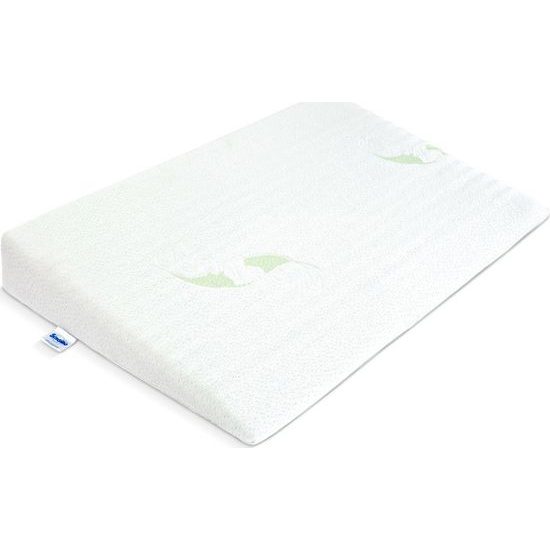 Kojenecký polštář - klín Sensillo bílý Luxe s aloe vera 60x38 cm